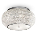 Ideal Lux - Κρυστάλλινο φωτιστικό οροφής PASHA 6xE14/40W/230V διάμετρος 40 cm γυαλιστερό χρώμιο